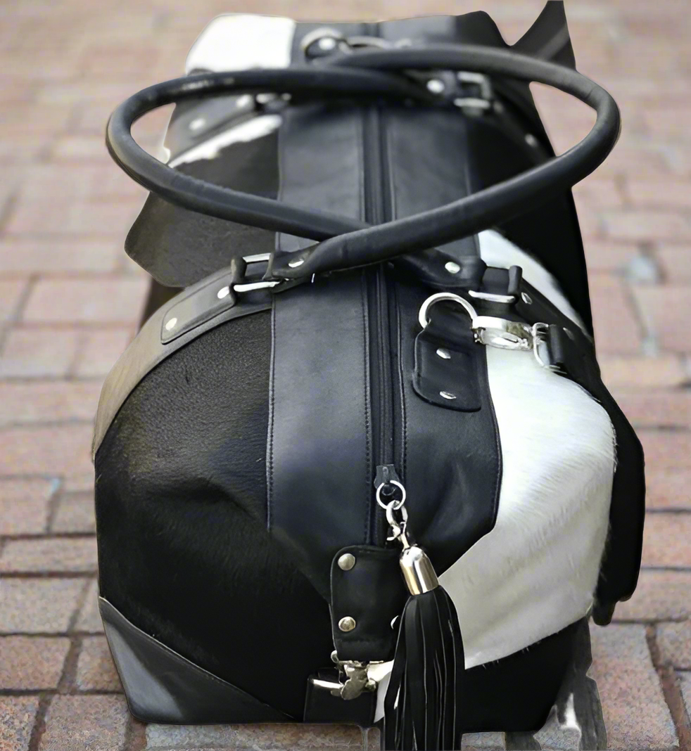 Panda Cowhide Leather Duffel