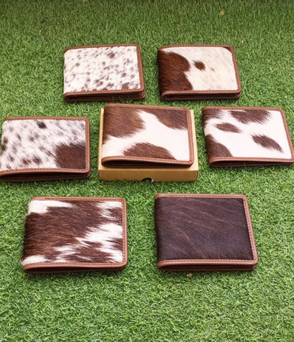 Exclusive Cowhide Leather Wallets For Men Brown bifold Wallet