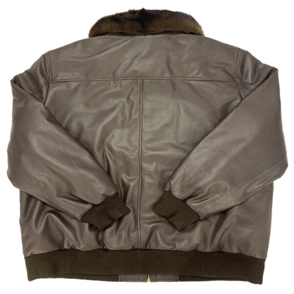 LV monogrammed Leather Bomber Jacket
