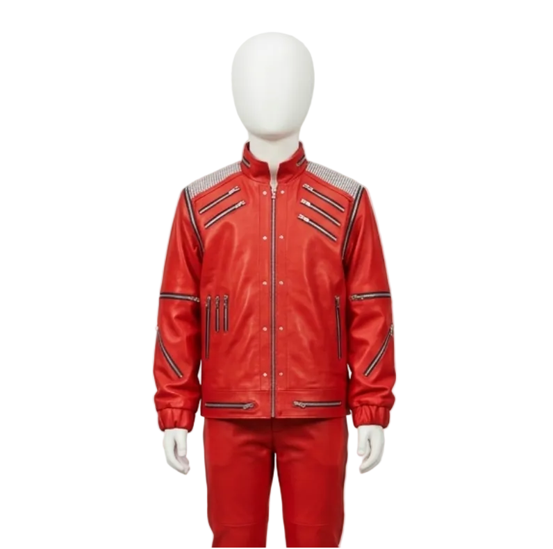 Kids Michael Jackson Beat It Leather Jacket & Pants Set | Ruby Leather