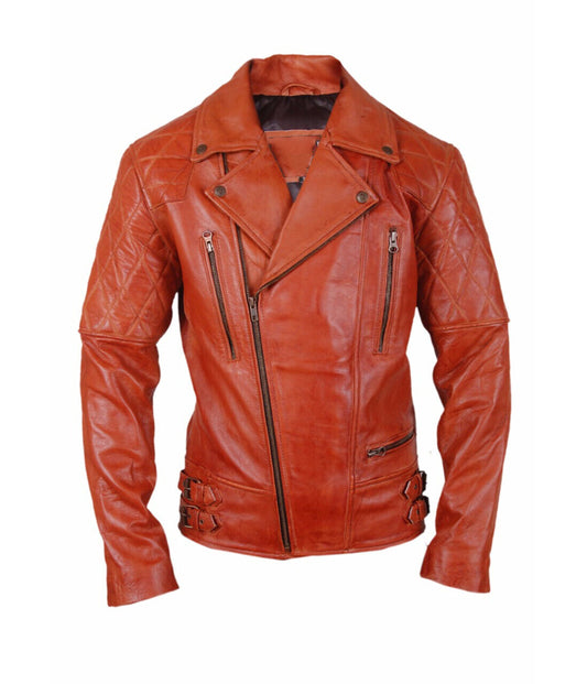 mens leather jacket genuine leather jacket for men orange leather jacket for men motorcycle jacket men best biker jacket for men gift for men orange biker jacket men 