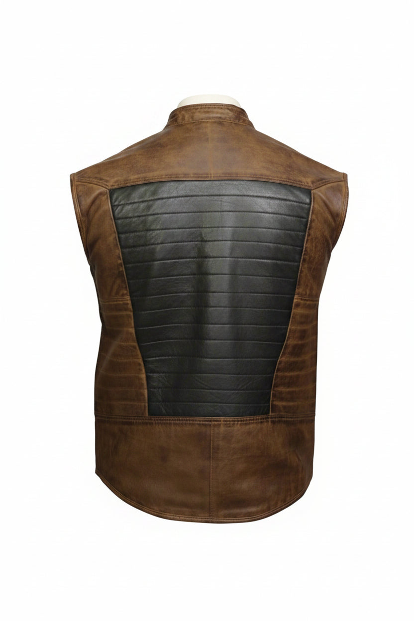 mens leather vest mens genuine leather jacket black leatehr vvest for men gift for men brown leatehr vest mens motorcycle jacket genuine leather vest for emn3
