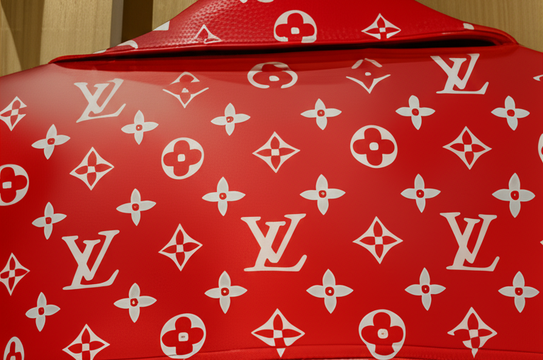 Blue n white Designer-inspired trucker style Leather jacket