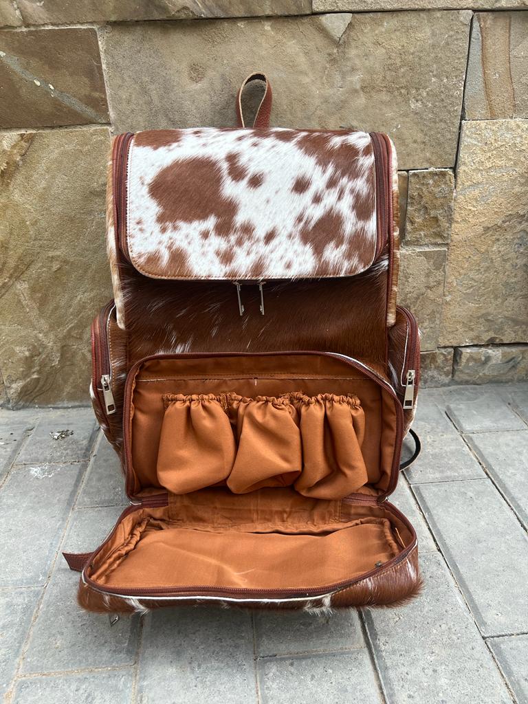 baby bag backpack leather Tan Customize Cowhide Leather Diaper Backpack Western Bag – Ruby Leather