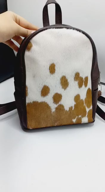 Small Gorgeous Backpack | Cowhide backpack Ladies