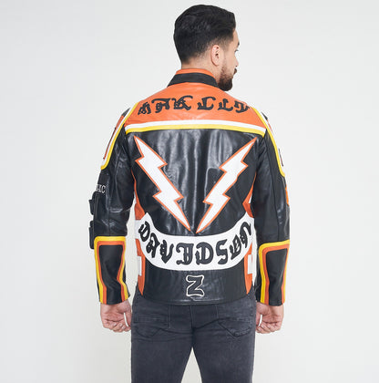 Harley Davidson biker leather jacket men's riding jacket black leather jacket men designer jacket men's fashion black Biker leather jacke