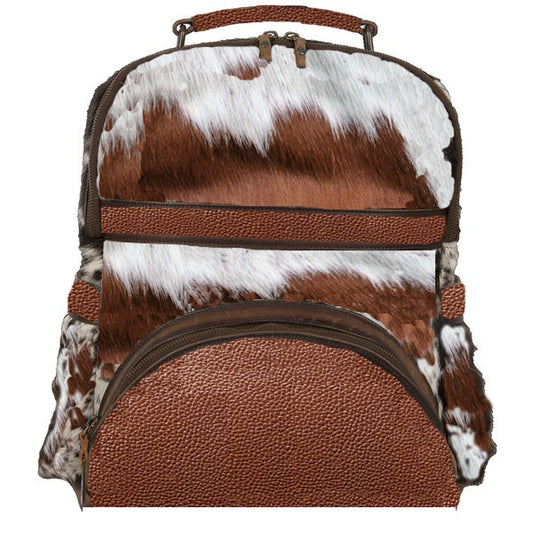 Cowhide Diaper Bag Backpack Large Customize Leather Bag