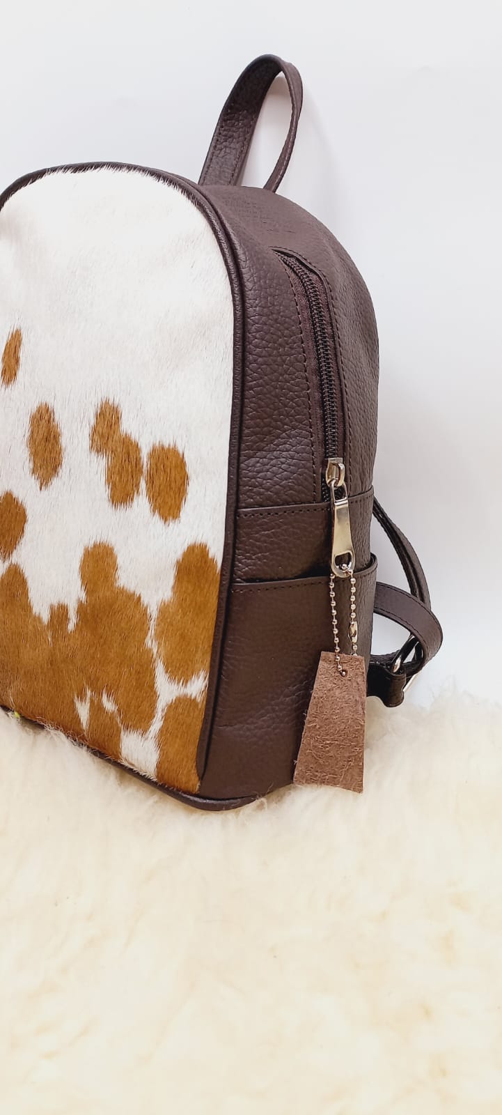 mini backpack brown cute backpack for girls minimalist backpack cross body backpack small handbag for women leather small backpack cowhide mini backpack