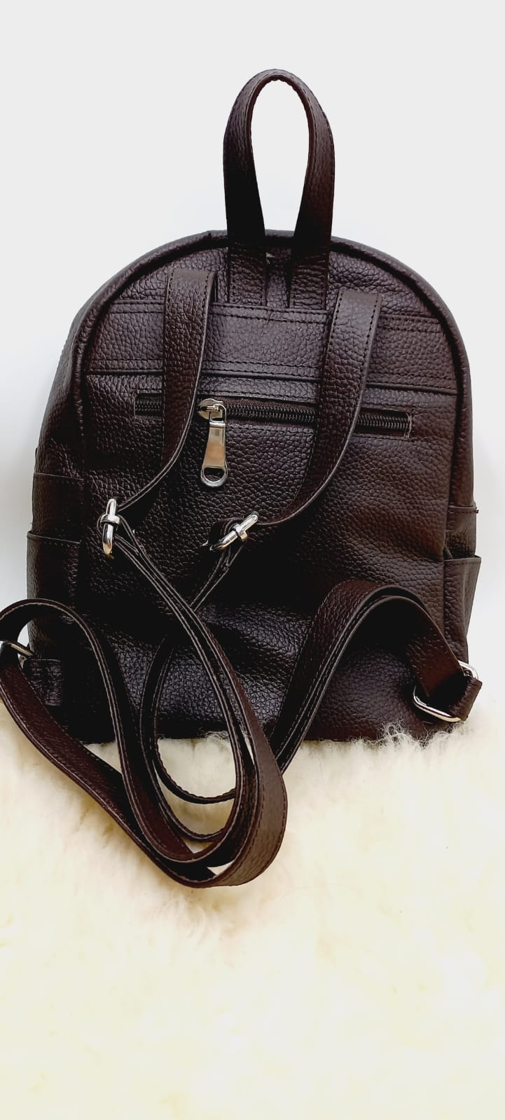 mini backpack brown cute backpack for girls minimalist backpack cross body backpack small handbag for women leather small backpack cowhide mini backpack