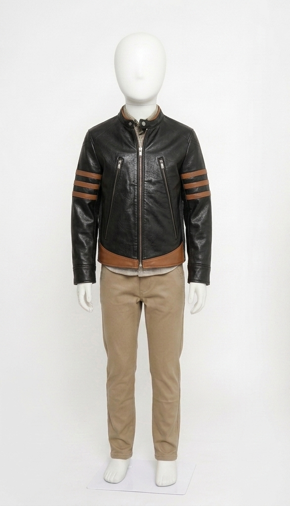 Kids' X-Men Wolverine Brown Leather Jacket