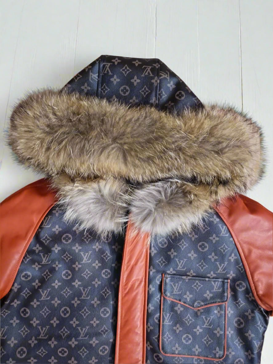 Men's Custom Made designer jacket with fur