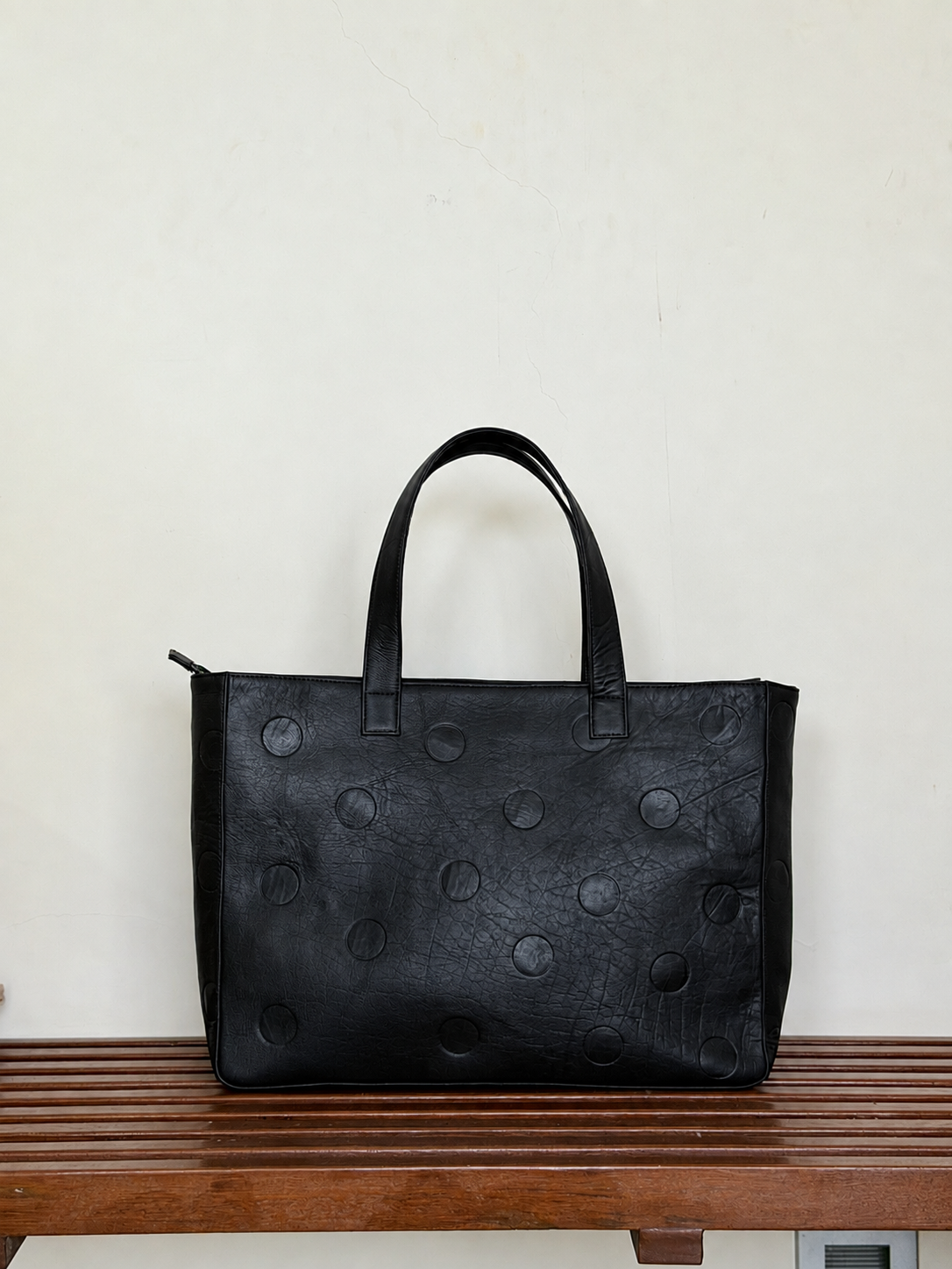 Women’s Large Debossed Leather Tote Bag