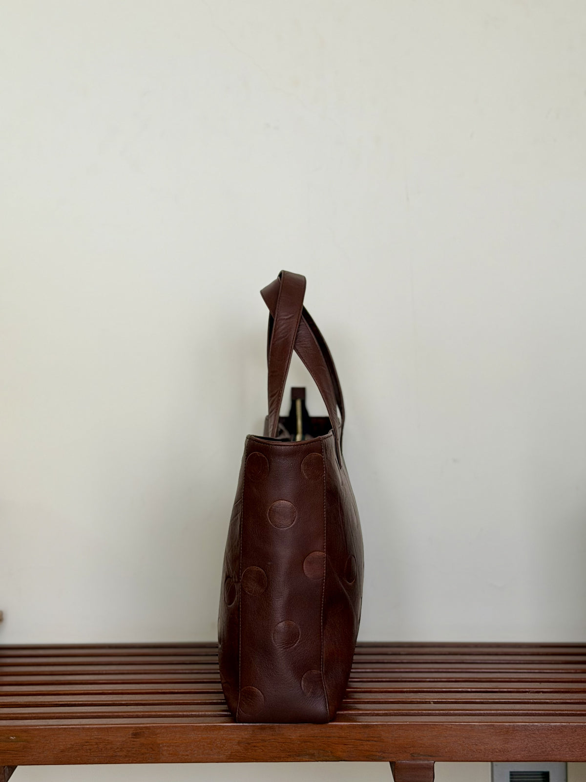 Women’s Large Debossed Leather Tote Bag