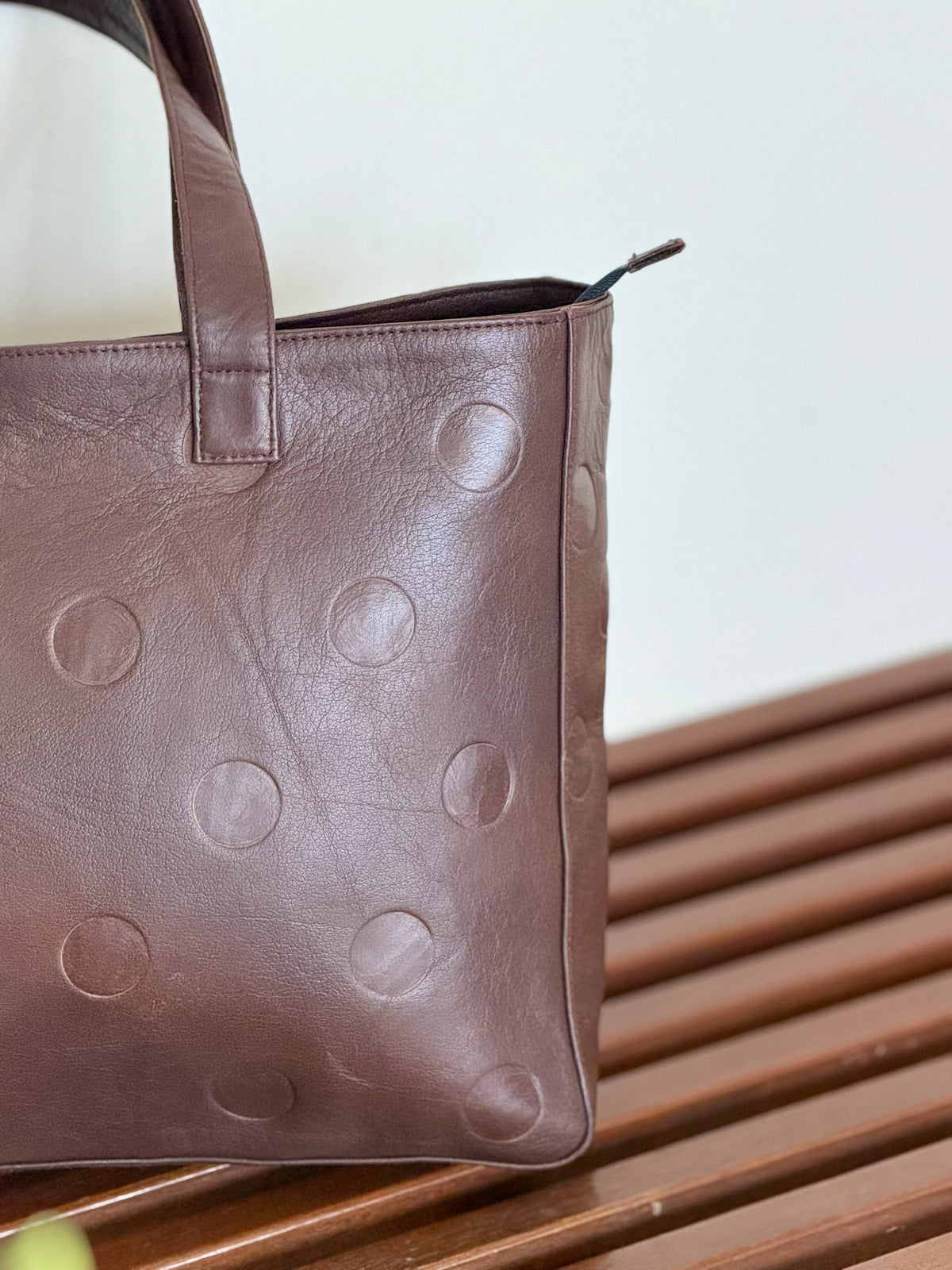 Women’s Large Debossed Leather Tote Bag