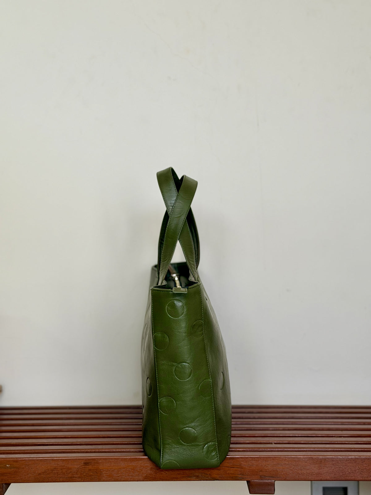 Women’s Large Debossed Leather Tote Bag