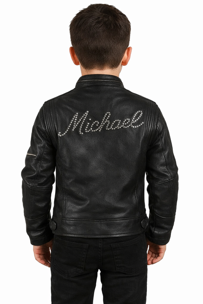 Kids Kids' Personalised Leather Jacket  Custom Name