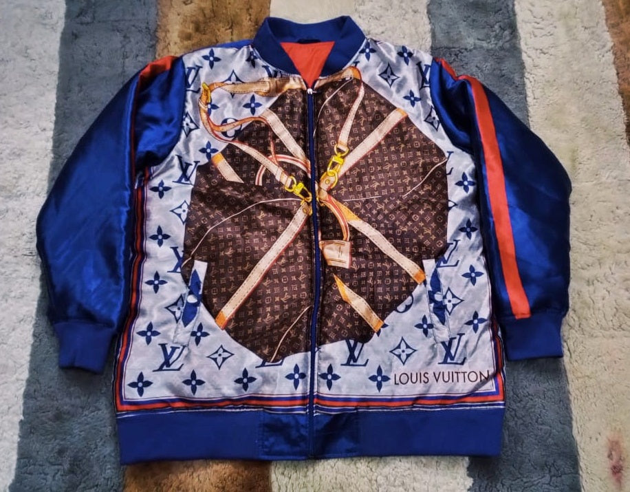 men's designer silk bomber jacket