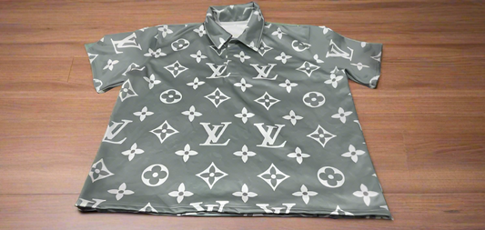 Men's LV printed designer casual polo shirts, polo shirts for men. Cotton polo shirts for men