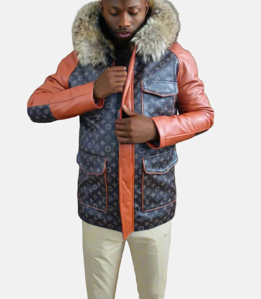 Custom LV Monogrammed Parka Jacket