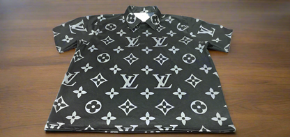 Men's LV printed designer casual polo shirts, polo shirts for men. Cotton polo shirts for men