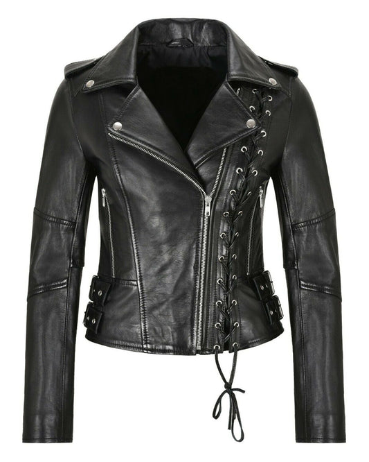 women's coats Women's jacket with lace fitted leather jacket women slim fit jacket women new fashion jacket women black biker jacket women motorcycle jacket women black lace jacket fitted jacket women gift for her ladies jackets and coats 