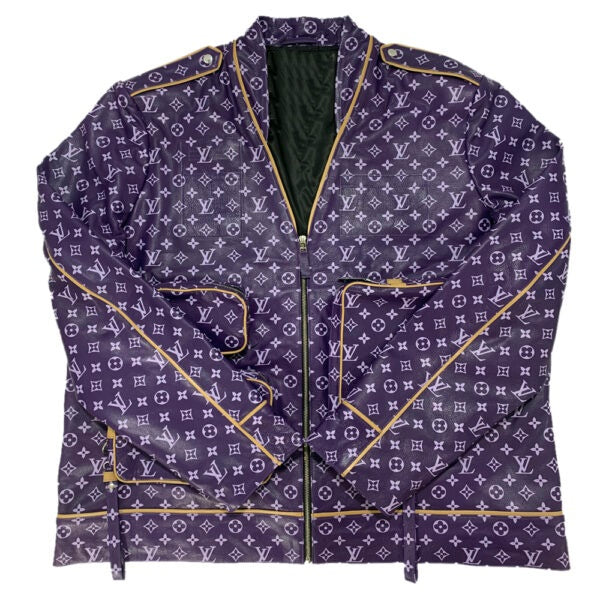 men’s LV monogram admiral leather jacket