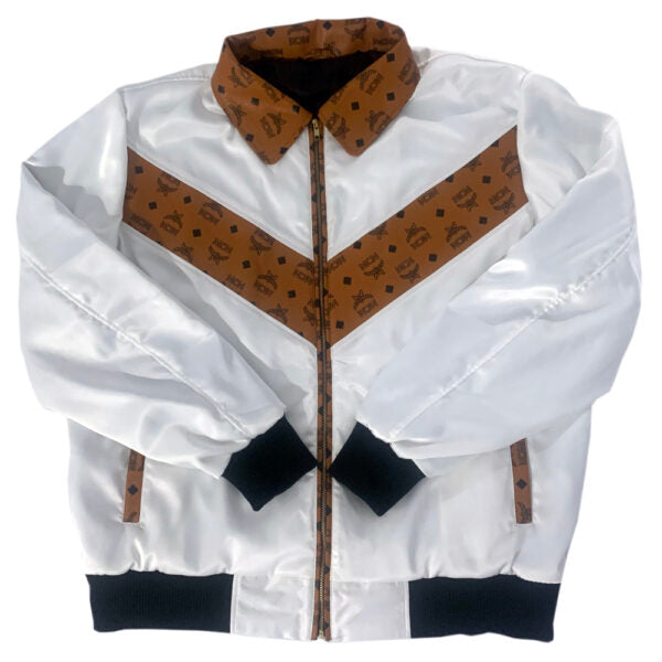 Custom Designer-Inspired MCM White Tracksuit