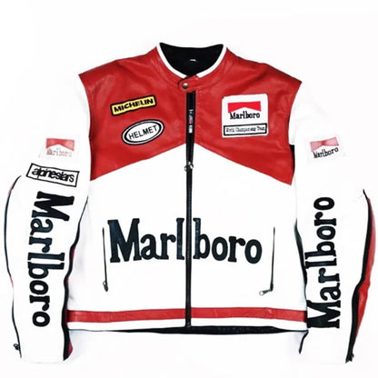 Marlboro leather jacket for men black biker leather jacket mens fashion 2023 winter jackets halloween jackets motorcycle leather jacket men gift for him designer jacket