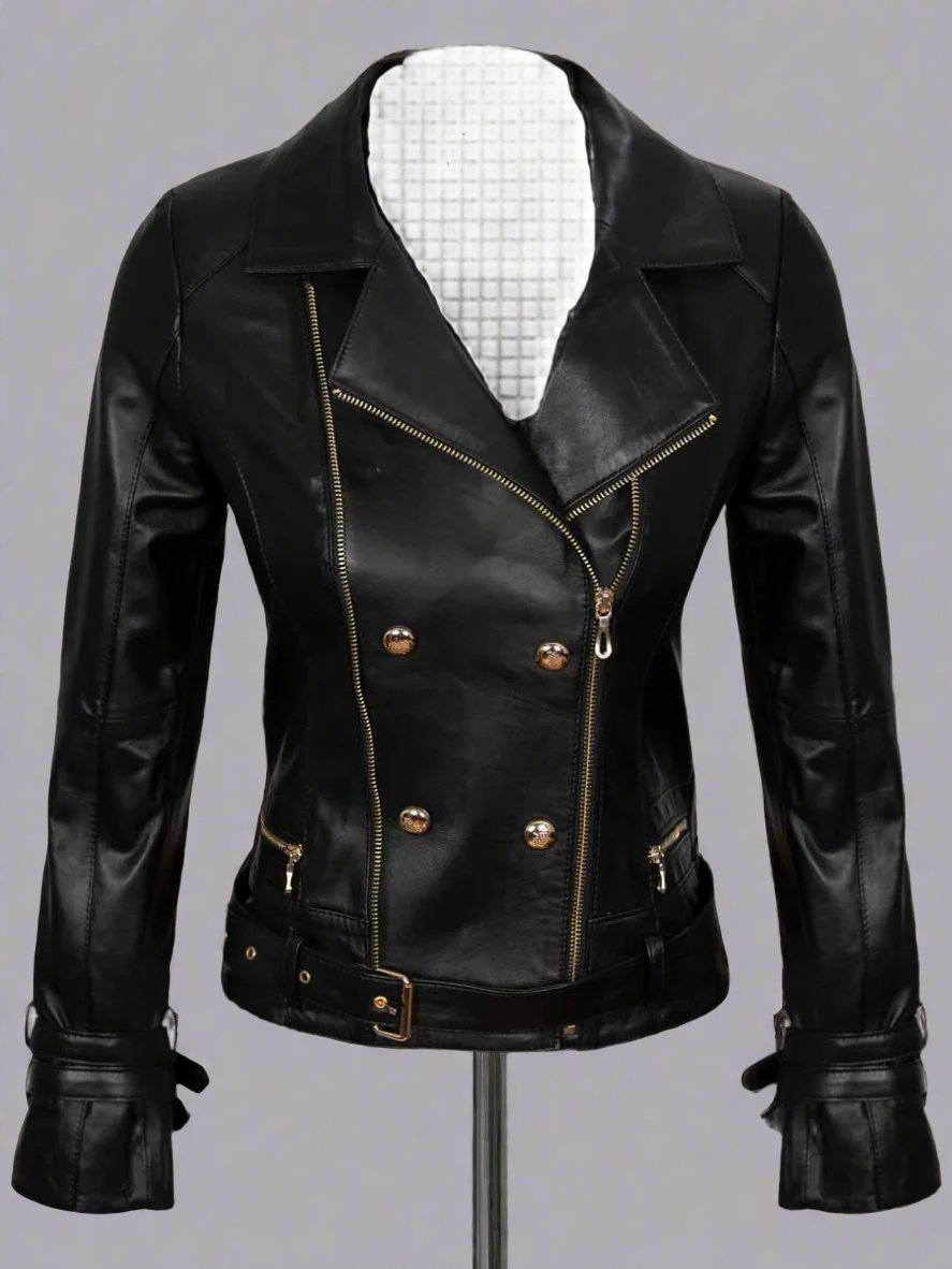 black leather jacket women real leather jacket black biker jacket motorcycle jacket ladies jacket winter jackets stylish jackets women 