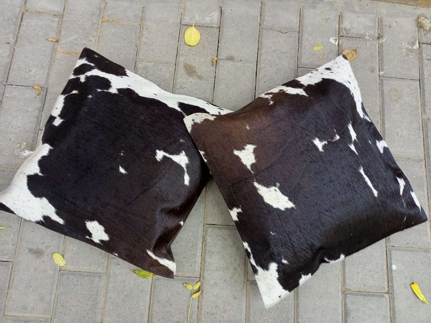 throw pillow cover cowhide cushions leather cushion brown genuine leather handmade cushion covers set of cushions christmas home décor gift for house warming party living room decor