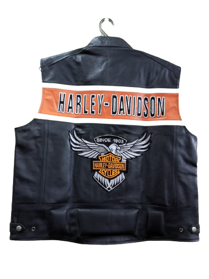 harley davidosn leather vest for men black leather vest for men harley vest mens biker vest mens biker jacket harley embroidered jacket men 