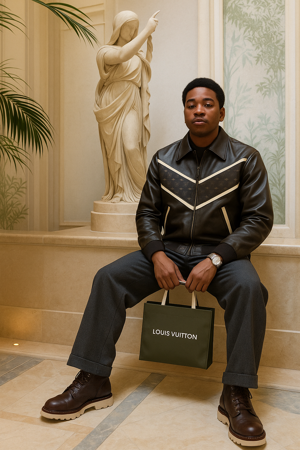 LV monogrammed Bomber Jacket