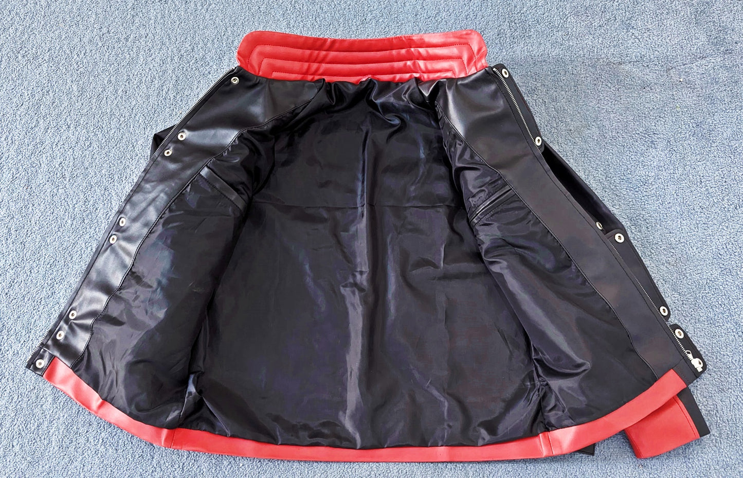 Kids' Red Leather Jacket & Pants Set