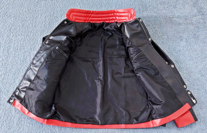 Kids' Red Leather Jacket & Pants Set