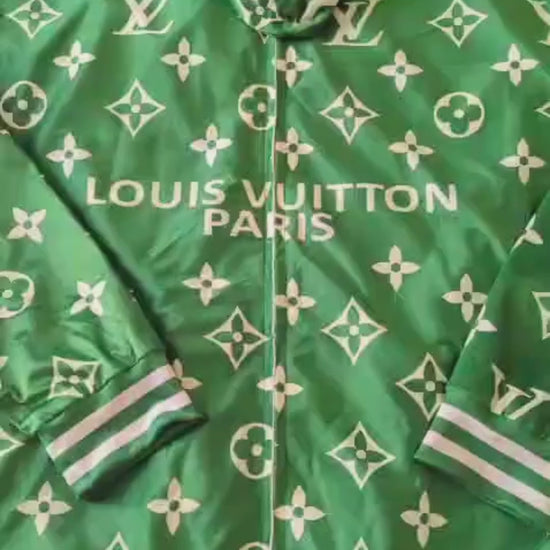 LV velour hoodie on a flat surface