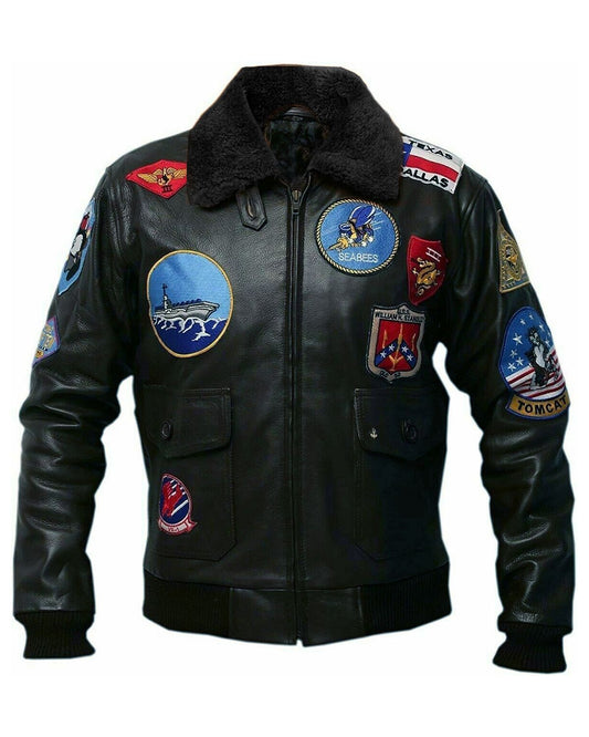 tom cruise jacket men top gun leather jacket men black leather jacket men bomber jacket men genuine leather jacket men 