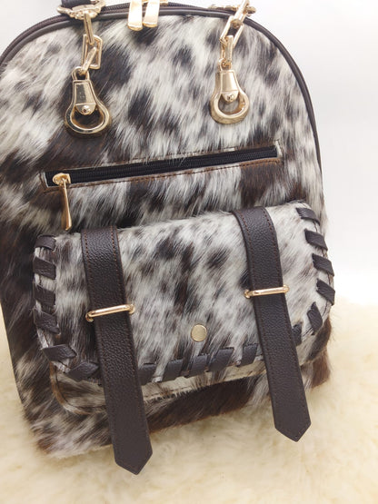 cowhide backpack for school school bag small backpack cowhide backpack travel on backpack handmade bag gift for her cute bags stylish backpacks leather bags
