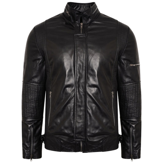 black biker leather jacket men's winter jacket daft punk jackets genuine leather jacket men stylish jacket for men black motorcycle leather jacket 