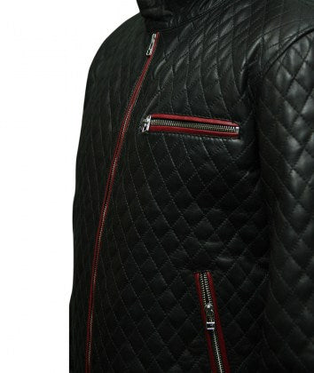 quilted men's leather jacket black quilted leather jacket biker leather jacket transformer jacket men handmade leather jacket for men winter leather jacket 2022