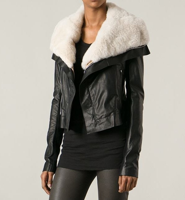 Women's PU Leather Jacket with Fur Collar Long Sleeve Zipper Faux Suede Bomber  Jacket Short Moto Biker Coat Outwear - Walmart.com