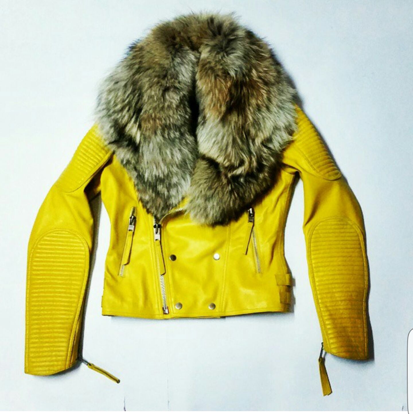 Heavy Fur Collared Leather Jacket For Women Detachable Fur – Ruby Leather