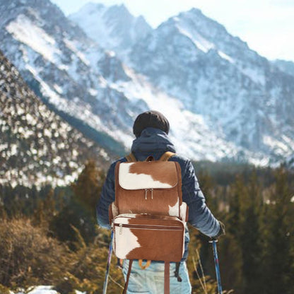 men's cowhide backpack laptop backpack cowhide backpack men laptop bag laptop backpack men tan backpack beige backpack brown bag travel bag travel backpack men leather backpack men gift for him 